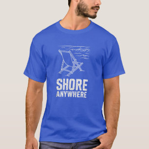Camiseta Silla de playa Shore Anywhere Minimal Viajes de ve