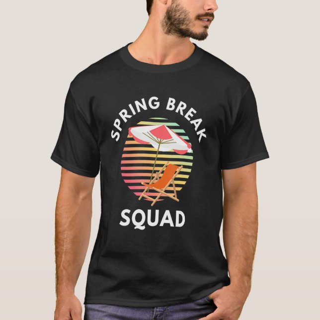 Camiseta Silla De Playa Y Paraguas De La Familia Spring Bre (Anverso)