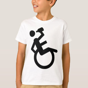 Camiseta silla de rueda del boozer de la silla de ruedas