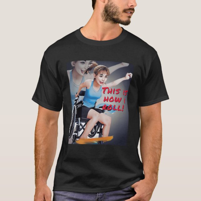 Camiseta Silla de ruedas con amputado y discapacidad H (Anverso)