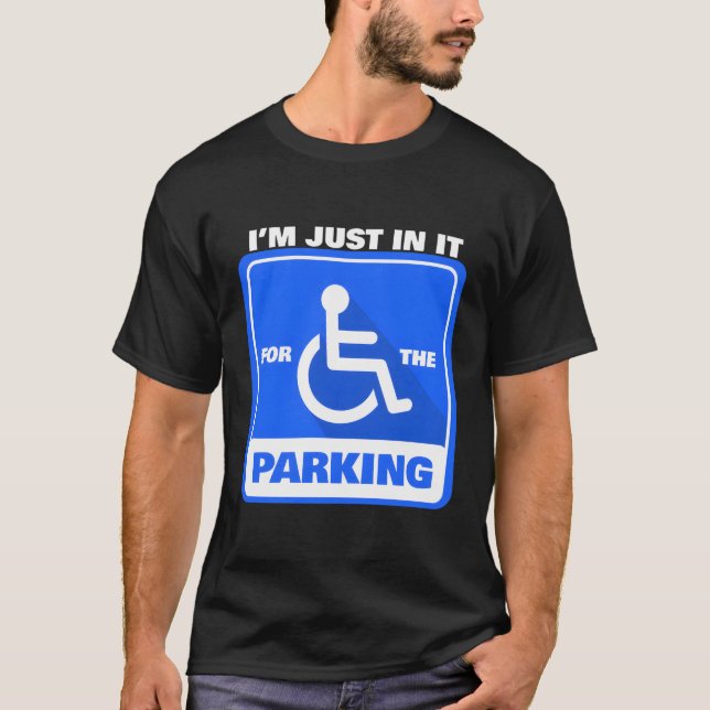 Camiseta Silla De Ruedas Discapacitada Solo Estoy En Ella P (Anverso)