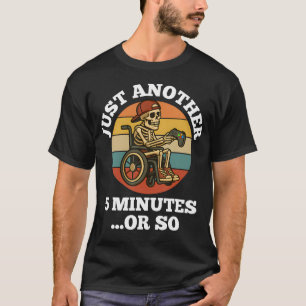 Camiseta Silla de ruedas divertida para juegos de esqueleto