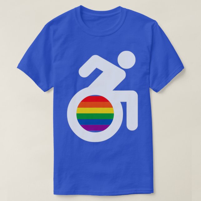 Camiseta Silla De Ruedas Lgbt Para Discapacitados Y Gay (Diseño del anverso)
