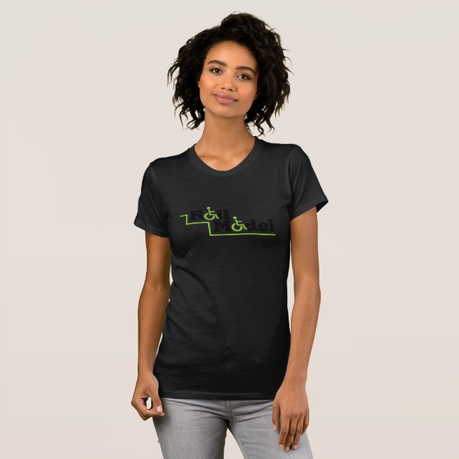 Camiseta Silla de ruedas modelo del regalo de la conciencia (Anverso completo)