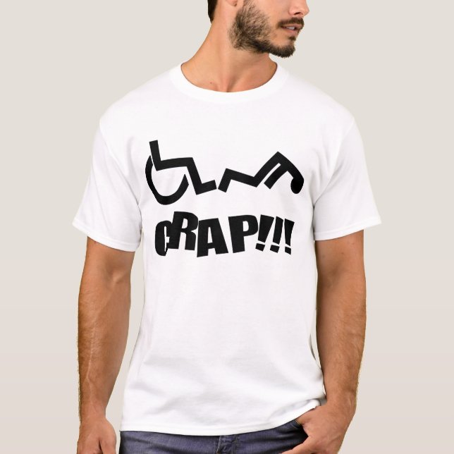 Camiseta Silla de ruedas Oh Crap! (Anverso)
