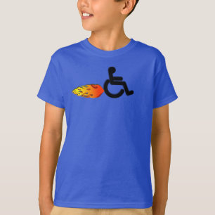 Camiseta Silla de ruedas rápida con las llamas