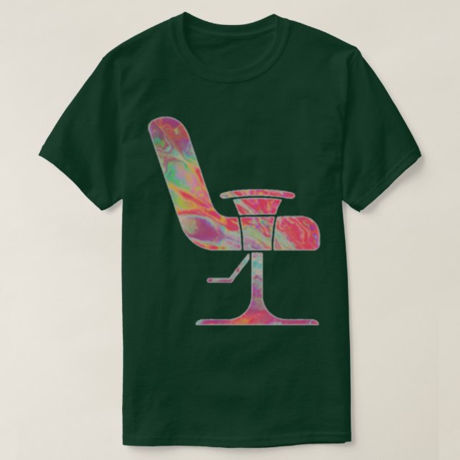 Camiseta Silla de salón de tintes rojos (Diseño del anverso)