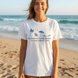 Camiseta Silla personalizada de reunión familiar de playa p