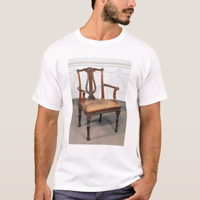 Camiseta Silla tallada del lyre-detrás, suministrada cerca (Anverso)