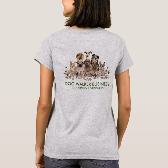 Camiseta Sillador del caminante del groomer de Green Dogs S (Reverso)