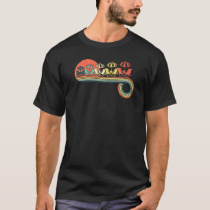 Camiseta Sillas de playa Paraguas Retro Vintage Arcoiris