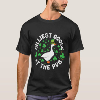 Camiseta Silliest Goose At The Pub Funny Shamrock St Patric