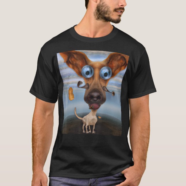 Camiseta Silly dog cute puppy artwork pup doggy portrait hu (Anverso)