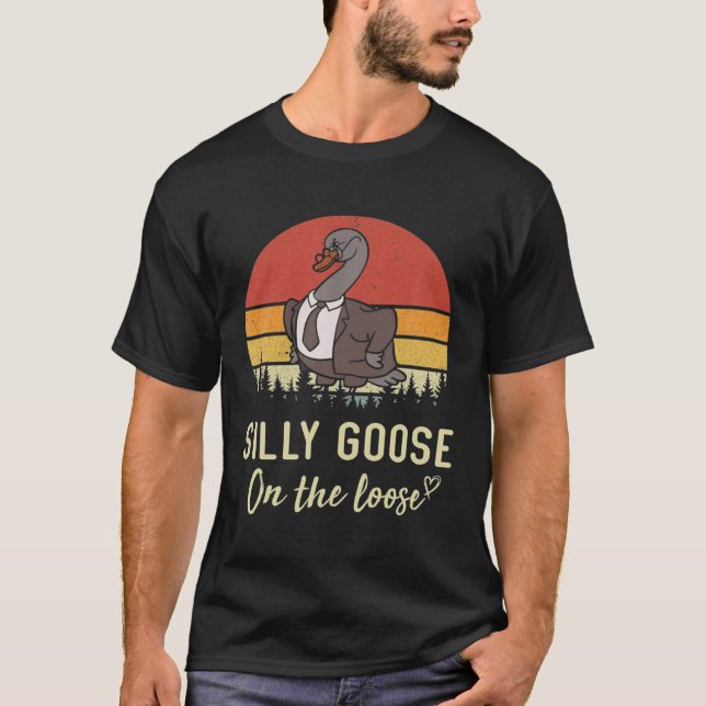 Camiseta Silly Goose En El Chiste Animal Boss Pun (Anverso)