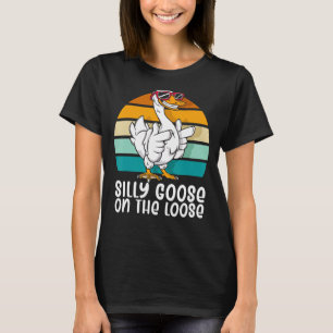Camiseta Silly Goose en la suelta y graciosa persona de Goo