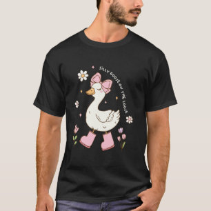 Camiseta Silly Goose On The Loose Cute Goose Coquette Bow