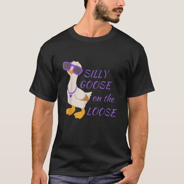 Camiseta Silly Goose On The Loose Funny Boys Chicas Kids Te (Anverso)