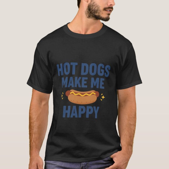 Camiseta Silly I Eat Hot Dogs For The Shape Joke (Anverso)