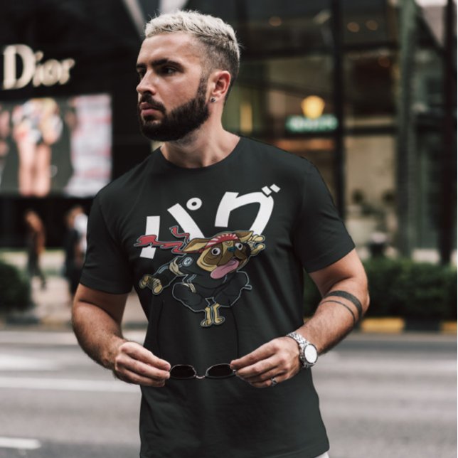 Camiseta Silly Pug Dog Samurai (Subido por el creador)