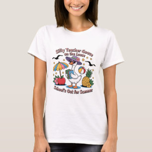 Camiseta Silly Teacher Goose Shirt   El té fuera de la escu