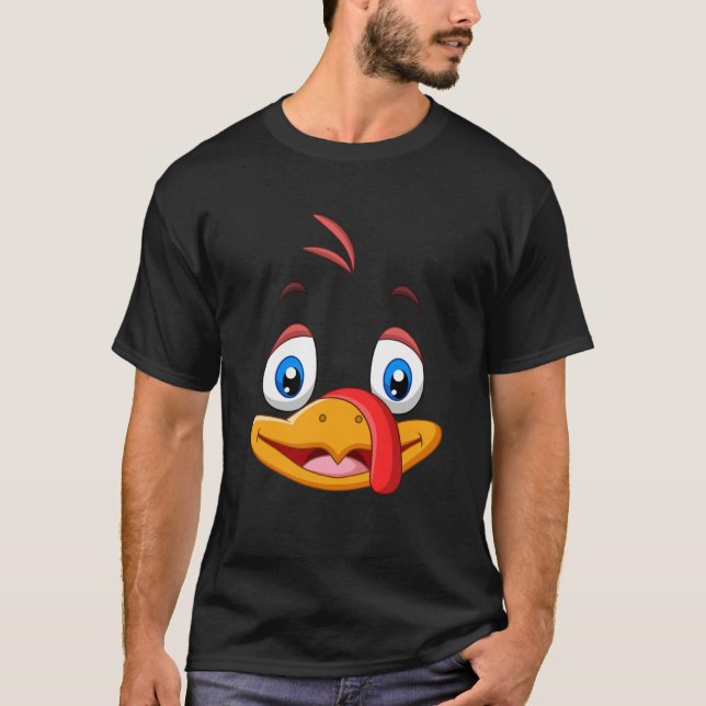 Camiseta Silly Turkey Face Thanksgiving  for adult and boys (Anverso)