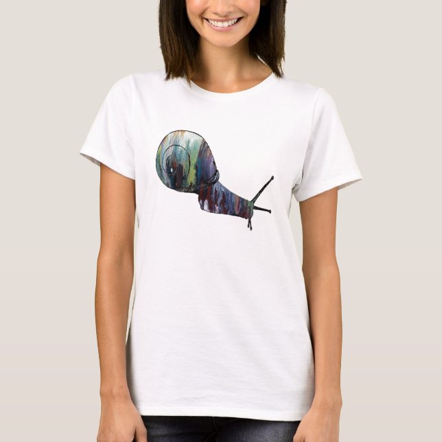Camiseta Silueta abstracta del caracol (Anverso)