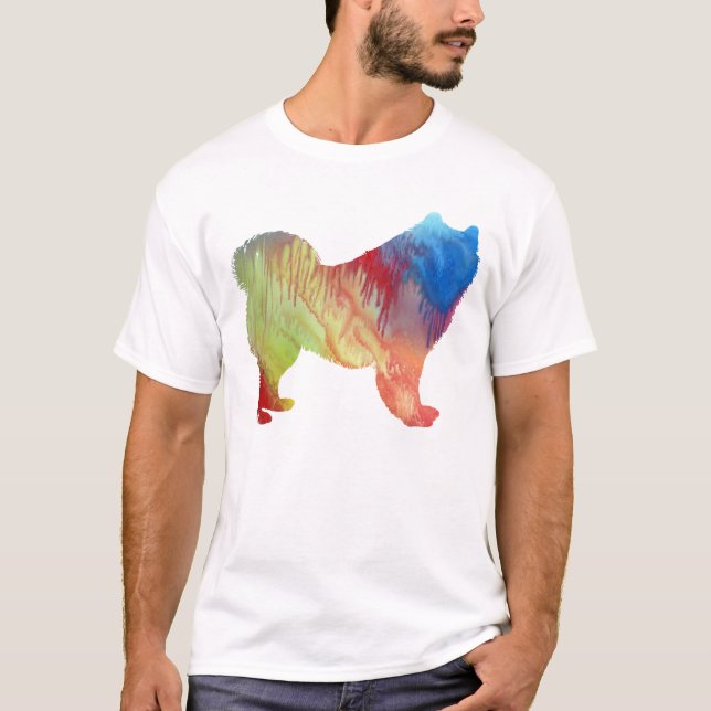 Camiseta Silueta abstracta del samoyedo (Anverso)