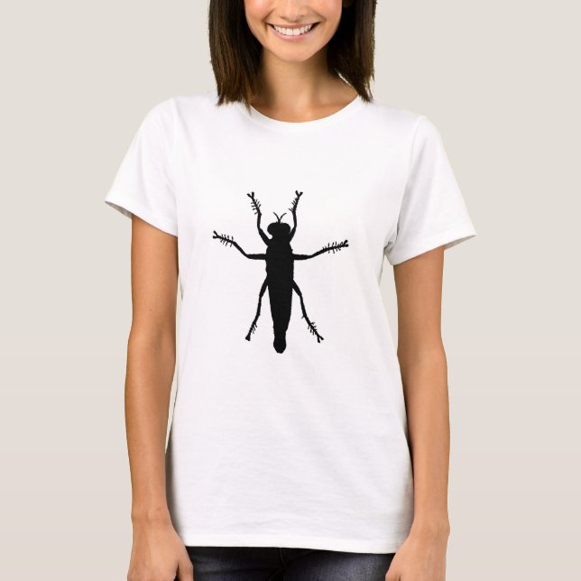 Camiseta Silueta aislada de insectos voladores (Anverso)