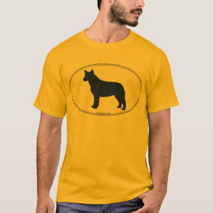 Camiseta Silueta australiana del perro del ganado
