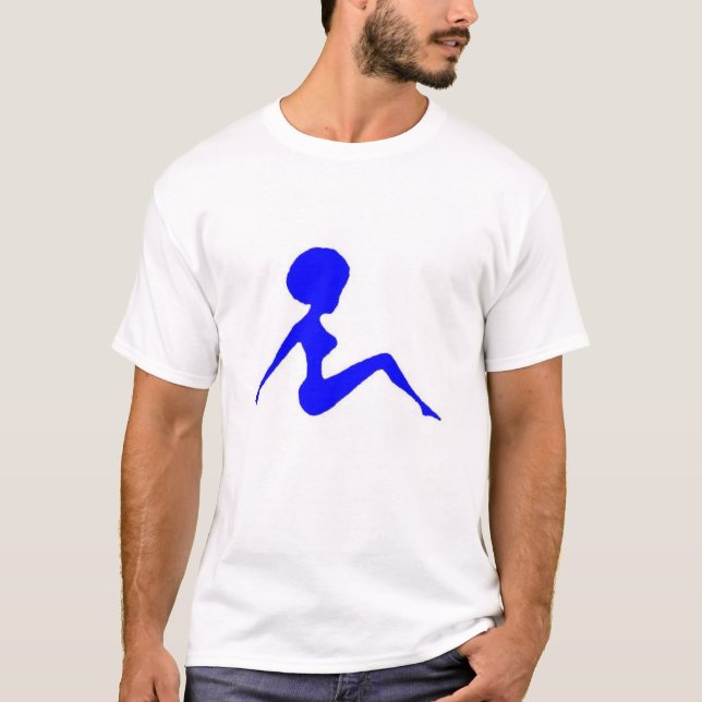 Camiseta silueta azul (Anverso)