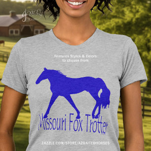 Camiseta Silueta azul trotter de Missouri Fox