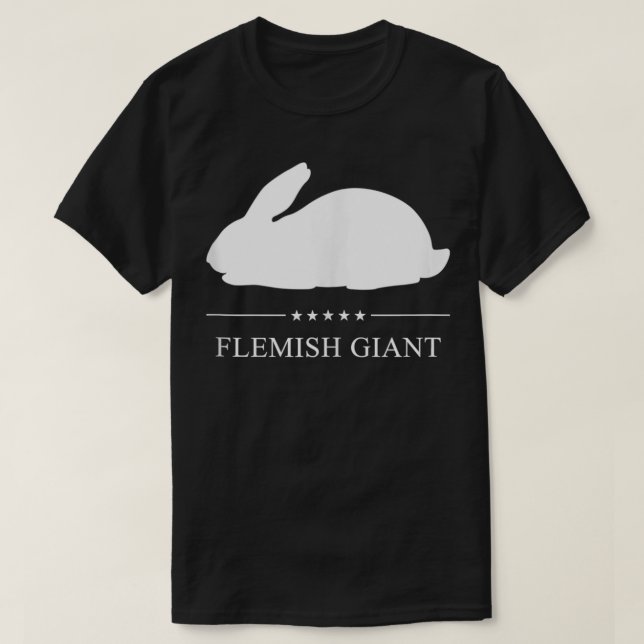Camiseta Silueta blanca de conejo flamenco (Diseño del anverso)