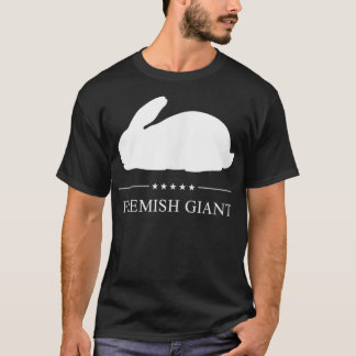 Camiseta Silueta blanca de conejo flamenco