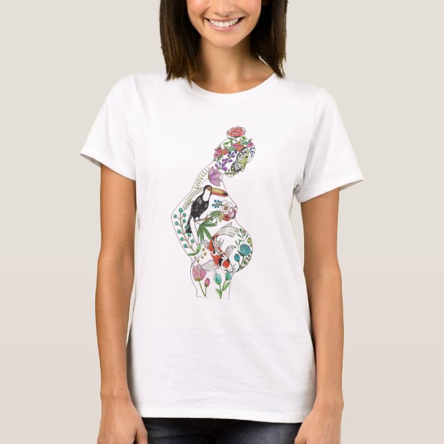 Camiseta Silueta blanca (diseño delantero) (Anverso)