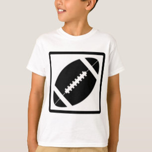 Camiseta Silueta blanco y negro del icono del fútbol