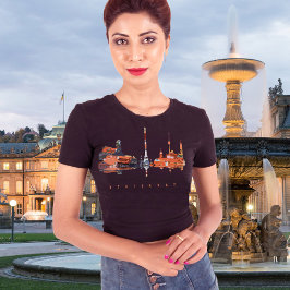 Camiseta Silueta colorida de Stuttgart