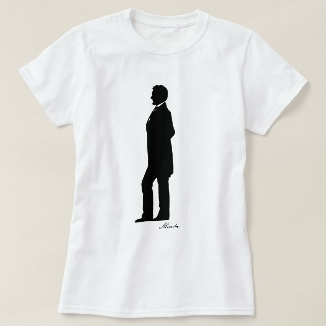 Camiseta Silueta de Abraham Lincoln (Diseño del anverso)