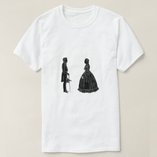 Camiseta silueta de abraham lincoln mary todd lincoln
