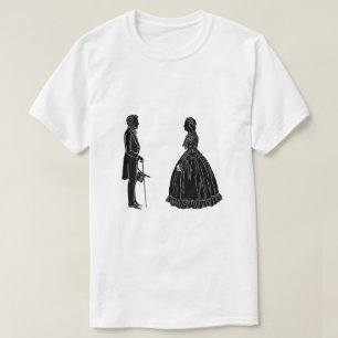 Camiseta silueta de abraham lincoln mary todd lincoln