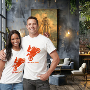 Camiseta Silueta de acción de acrobacias en motocicleta est