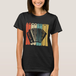 Camiseta Silueta de acordeón retro vintage