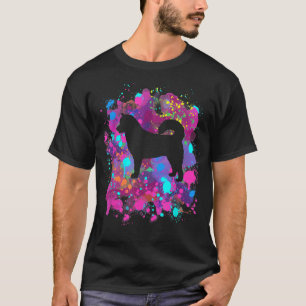 Camiseta Silueta de acuarela de amante de perro Malamute de