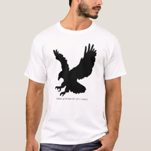 Camiseta Silueta de águila con el ojo en el objetivo  
