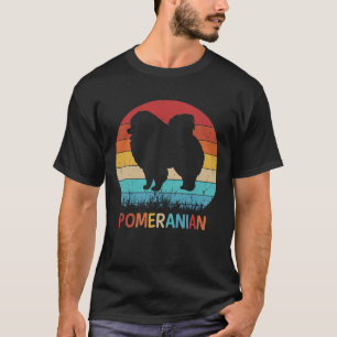 Camiseta Silueta de amante de perros vintage Pomerania