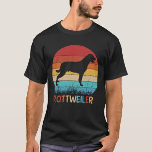 Camiseta Silueta de amante de perros vintage Rottweiler