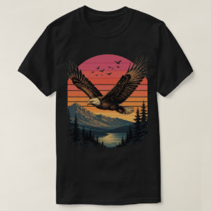Camiseta Silueta de animal vintage de fauna del atardecer r