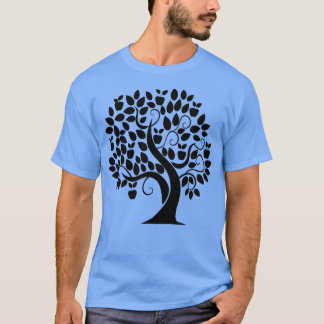 Camiseta silueta de árbol de manzana