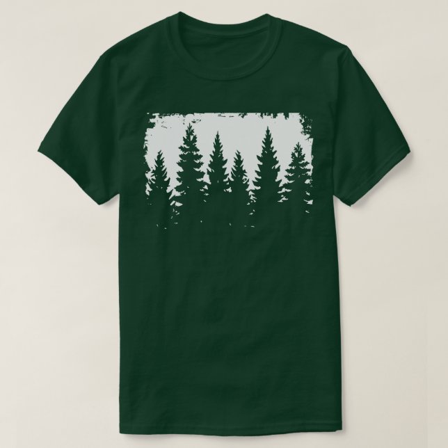 Camiseta Silueta de árboles (Diseño del anverso)