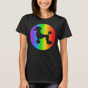Camiseta silueta de arcoiris de amante de los perros cangre