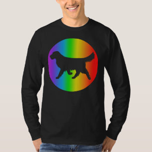 Camiseta Silueta de arcoiris de perro de Golden Retriever